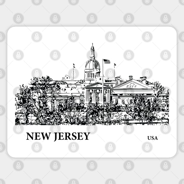 New Jersey State USA Sticker by Lakeric